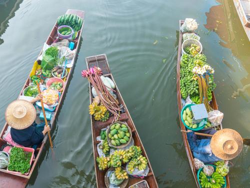 Food on floating river
