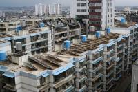 Rooftop solar panels in Kunming, China