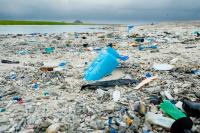 Plastic waste on beach