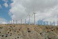 Windmills on barren hill