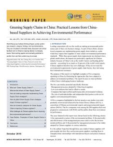 Greening Supply Chains in China (English) covershot