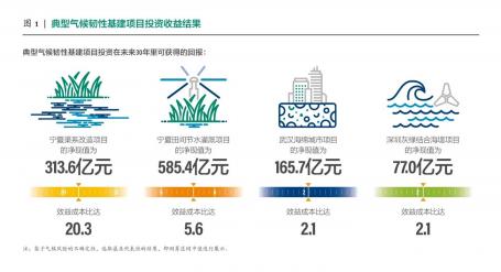 Figure in Chinese about benefits of climate resilience 