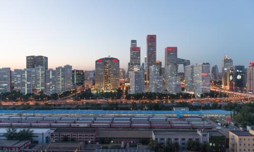 Beijing skyline in the evening