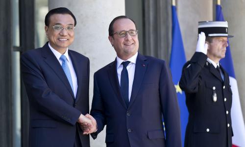 President Xi Jinping and President François Hollande. 